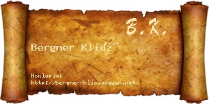Bergner Klió névjegykártya